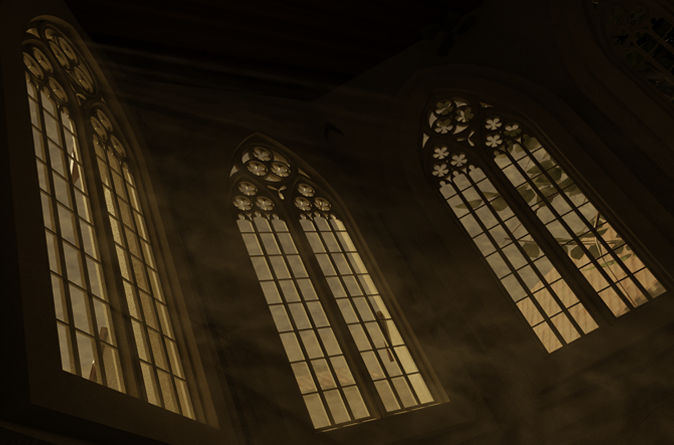 Gothic Architecture with Tall Windows